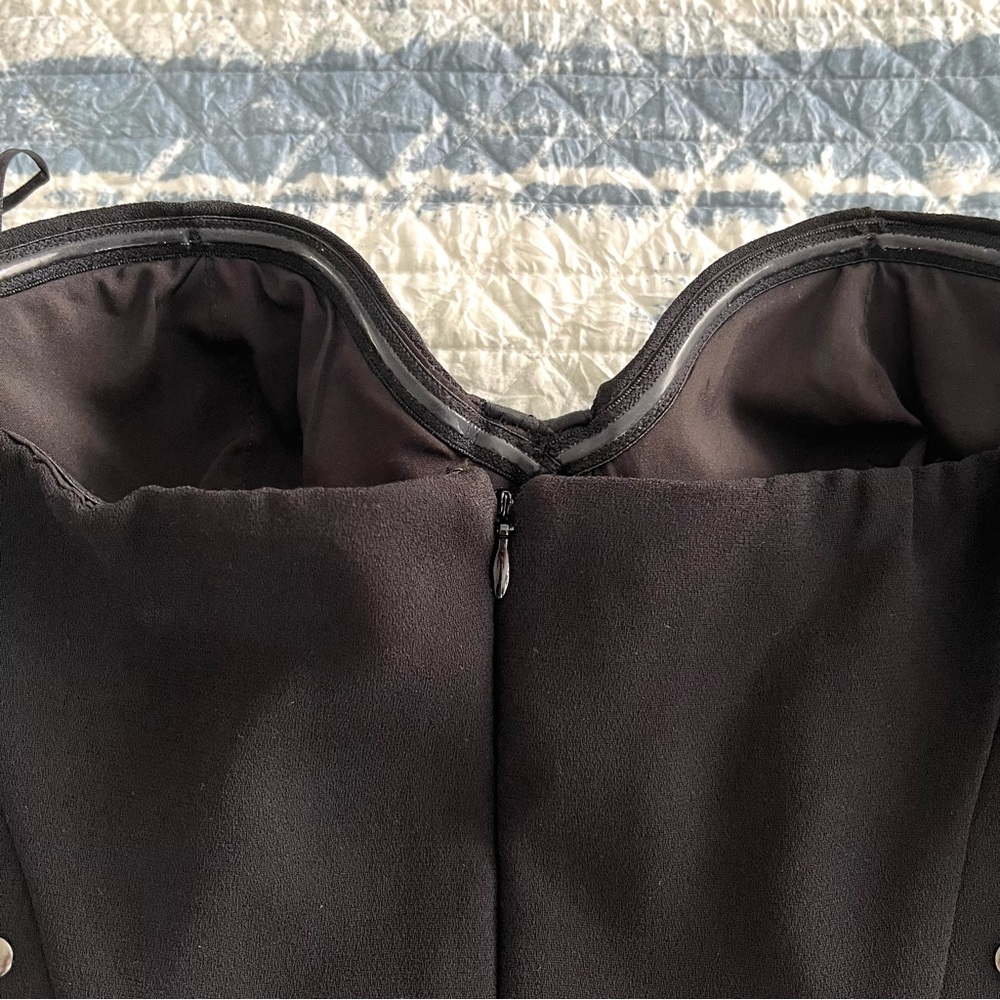 GUESS NWT Elegant Studded Black Strapless Dress 10012 - Picture 4 of 5